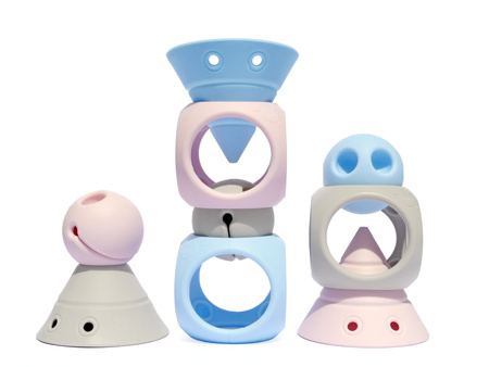 Zestaw zabawek kreatywnych Moluk Building Genius 9 el.- Pastel