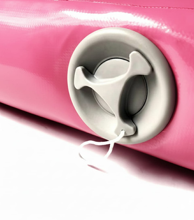 AIRTRACK 3 M RÓŻOWY GRUBOŚĆ 20 CM UDŹWIG 500 KG ŚCIEŻKA AKROBATYCZNA MATA GIMNASTYCZNA MATERAC DMUCHANY MOCNY POMPKA TORBA DO ĆWICZEŃ ZABAWY DLA DZIECI DOROSŁYCH