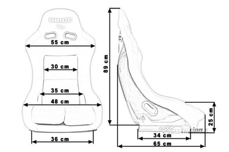 Fotel sportowy GTR Welur Bride Black