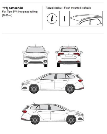 Bagażnik dachowy CRUZ AIRO FUSE DARK Fiat Tipo/Egea SW