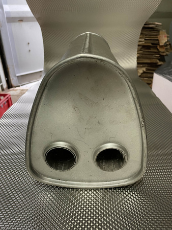 Tłumik przelotowy montażowy ze stali aluminiowanej - EDEX