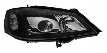 Lampy przednie reflektory Opel Astra G Black Clear
