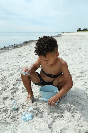 Silikonowe Foremki do piasku 4 szt. Scrunch - Błękitny