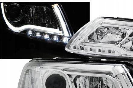 Lampy przednie AUDI A6 C6 Chrom Tube LED