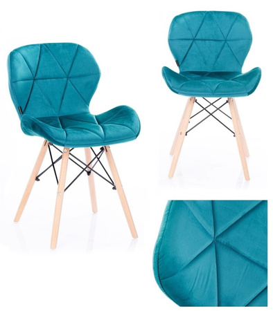 KRZESŁO SILLA TAPICEROWANE NOWOCZESNY DESIGN DREWNO DO SALONU JADALNI