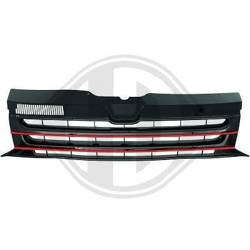 GRILL VW T5 09-15 BEZ ZNACZKA BLACK RED