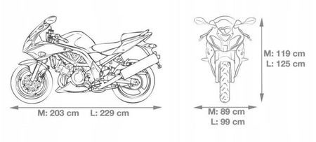 Pokrowiec Plandeka na Motor Motocykl Skuter M
