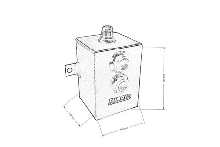 Oil catch tank 2L TurboWorks Czarny