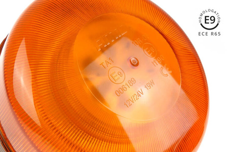 Lampa ostrzegawcza kogut 36 LED magnes R65 R10 12-24V W03m AMIO-02295