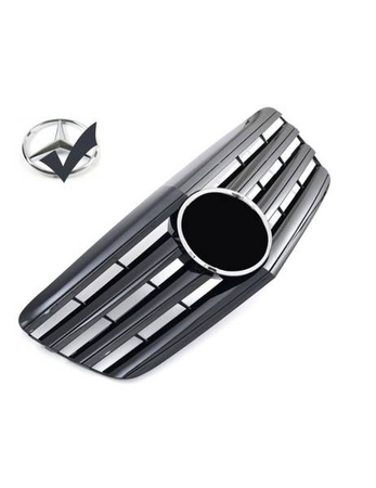 GRILL MERCEDES W211 S211 06-09 GLOSSY BLACK CHROME