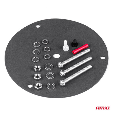 Lampa ostrzegawcza błyskowa kogut 80 LED magnes R10 12V 24V W14M AMIO-01503