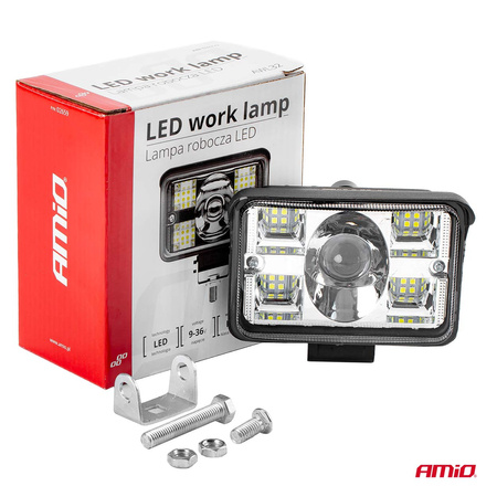 Lampa robocza halogen LED szperacz AWL32 17LED 12V 24V AMIO-02659