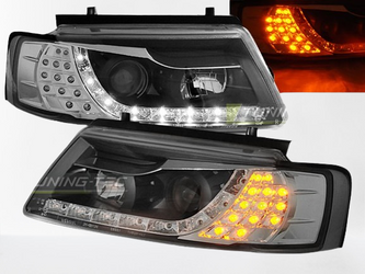 Reflektory przednie VW Passat B5 BLACK DAYLIGHT