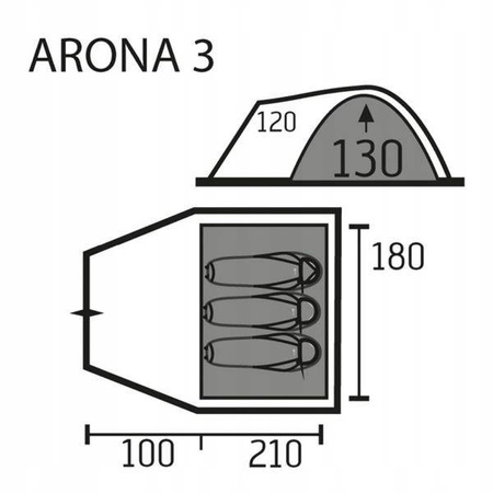 Namiot turystyczny 3 osobowy Arona Portal Outdoor