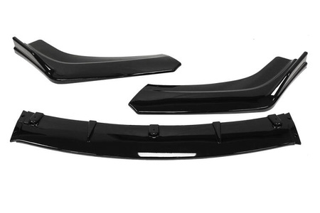 Uniwersalny splitter przedniego zderzaka (3-częściowy) Gloss Black