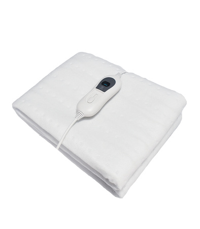 KOC ELEKTRYCZNY GRZEJĄCY 150 X 80 DUŻY MIĘKKI CIEPŁY BIAŁY Z PILOTEM JEDNOOSOBOWY Z TIMEREM