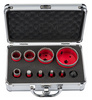 Zestaw 9 OTWORNIC Koronek 6-68 mm Otwornica Diamentowa Adapter HEX M14  RTZOD0046