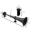 SYGNAŁ Fanfara 440mm czarna z kompresorem i przekaźnikiem 12V