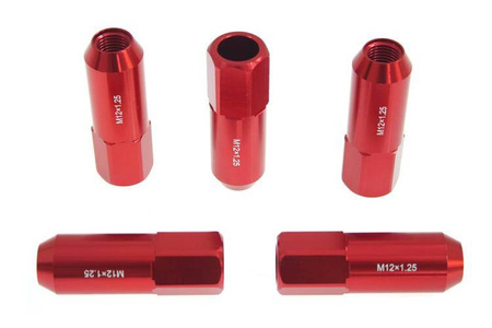 Nakrętki JBR 60mm M12 x1.25 RED