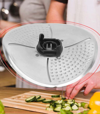 OSŁONA OSTRZA NOŻA TARCZA NASADKA TNĄCA PRZECIERAJĄCA OBIERACZKA DO WARZYW METALOWA DO ROBOTA KUCHENNEGO