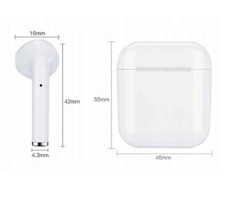 SŁUCHAWKI BEZPRZEWODOWE i12 DOUSZNE TWS BT5.0 + POWERBANK