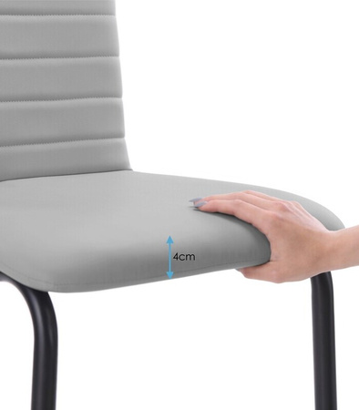 KRZESŁO CARDIN TAPICEROWANE EKOSKÓRA NOWOCZESNY DESIGN SALON JADALNIA KUCHNIA