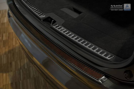 Nakładka na zderzak tylny do Volvo XC90 Carbon+Stal