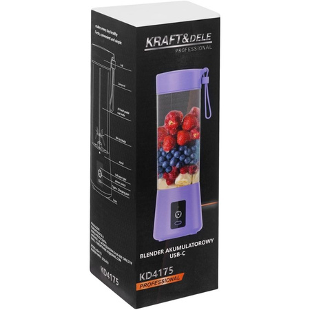 Blender akumulatorowy USB-C 400ml / 2x3000mAh KD4175