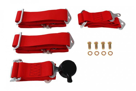 Pasy sportowe 4p 2" Red - Quick
