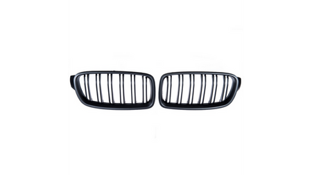 Grill sportowy podwójne żeberka Matt Black BMW 3 F30 F31 2011-2019