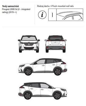 Bagażnik dachowy CRUZ AIRO FIX Peugeot 2008