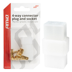 Wtyczka gniazdo kostka zł?
cze elektryczne 4 PIN + konektory AMIO-03514