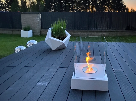 Biokominek  wolnostojący Sunset Garden Biały