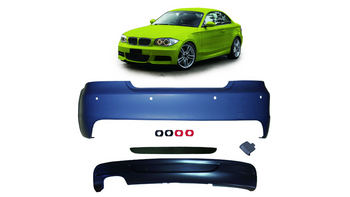 Tylny zderzak sport PDC zestaw z dyfuzorem BMW 1 E82 E88 2007-2013
