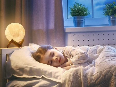 LAMPKA NOCNA KSIĘŻYC 3D 25 CM MOONLIGHT LAMPA MOON DWIE BARWY ŚWIECENIA