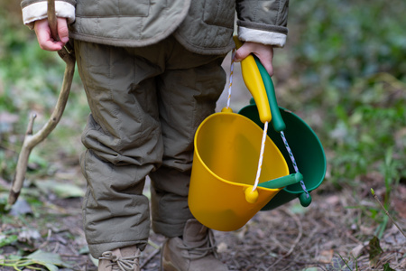 Składane wiaderko do wody i piasku Scrunch Bucket - Lila