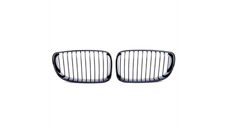 Grill sportowy pojedyncze żeberka Gloss Black  BMW 1 (E81, E87) Hatchback 1 (E88) Cabrio 1 (E82) Coupe Facelift 2007-2011