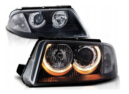Reflektory lampy przednie Passat B5 FLDEPO  BLACK RINGI