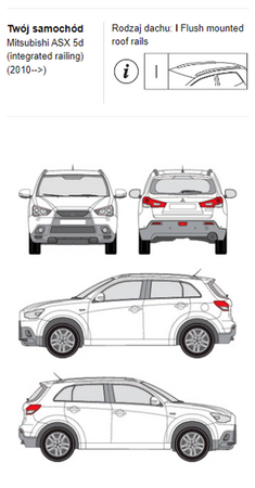 Bagażnik dachowy CRUZ AIRO FUSE DARK Mitsubishi ASX