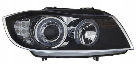 Reflektory lampy przednie bmw e90 e91 black ringi
