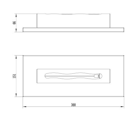 Biokominek Stainless Biały Połysk