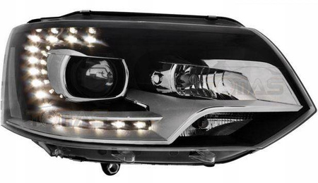 Lampy przednie VW T5 2010-15 Xenon Look DRL DEPO