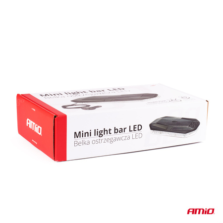 Belka ostrzegawcza LED WLB78 na magnes 293x171mm R65 R10 48LED 12-24V IP56 AMIO-02920