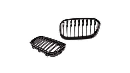 Grill sportowy pojedyncze żeberka Gloss Black BMW 1 F20 F21 Facelift 2015-2019