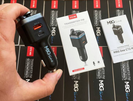 Transmiter FM Bluetooth 5.0 ładowarka QC 4.0 PD20W