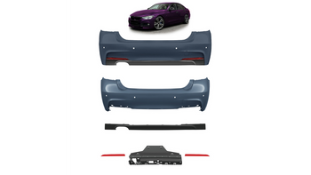 Tylny zderzak sport PDC zestaw z dyfuzorem BMW 3 F30 2012-2018