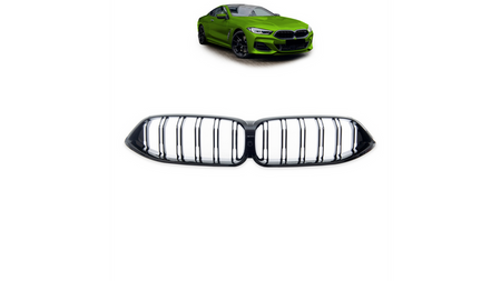Grill sportowy podwójne żeberka Gloss Black BMW 8 G15 F92 G14 G16 Gran 2018-2021