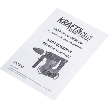 Młot udarowy akumulatorowy 42V 10J BEZSZCZOTKOWY 2 x 4Ah KD3192