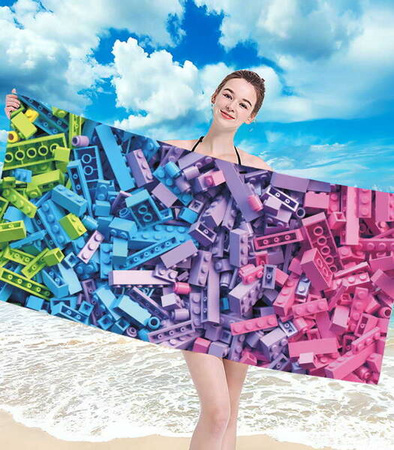 RĘCZNIK PLAŻOWY KĄPIELOWY 100 X 180 CM MIKROFIBRA DUŻY SZYBKOSCHNĄCY MIĘKKI KOLOROWY