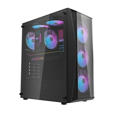 Obudowa komputerowa Darkflash DK352 Plus (czarna) + 4 wentylatory RGB